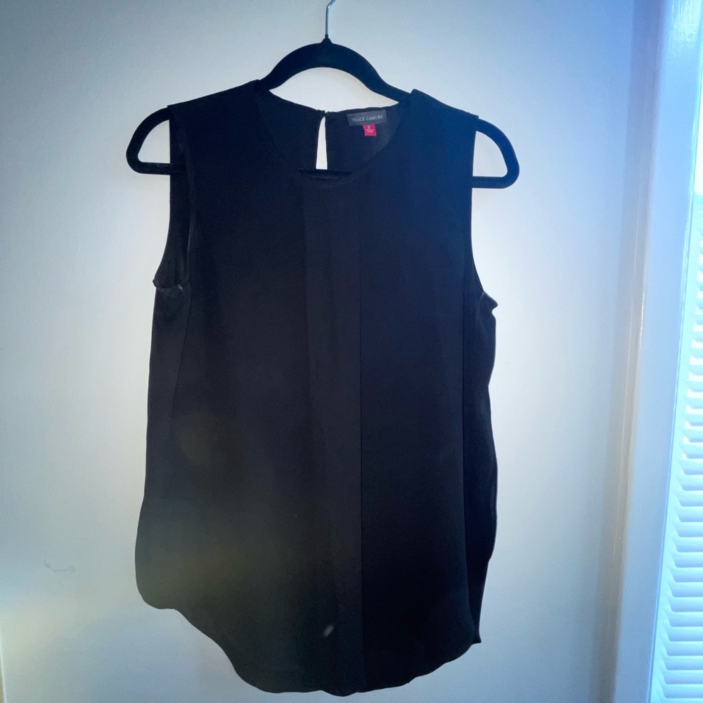 Vince Camuto Black Sleeveless Blouse